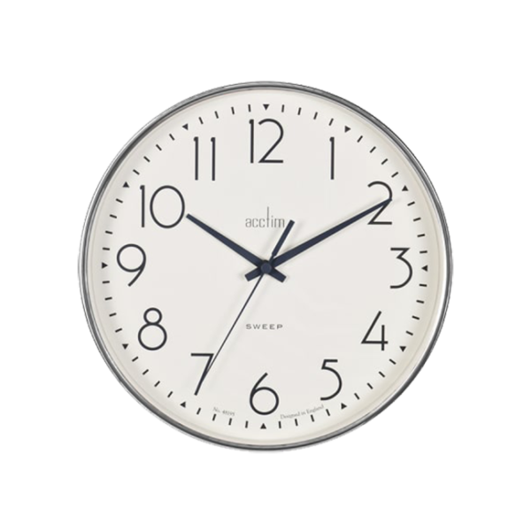 'Earl' Sweep Action Wall Clock In Black Case by Acctim 