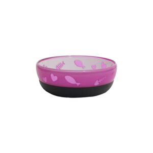 Acrylic Anti-slip Purrfectly Purple Cat Bowl.