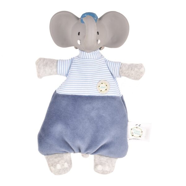 Inside Out Toys-Tikiri- Alvin the Elephant Lovey with Natural Rubber Head